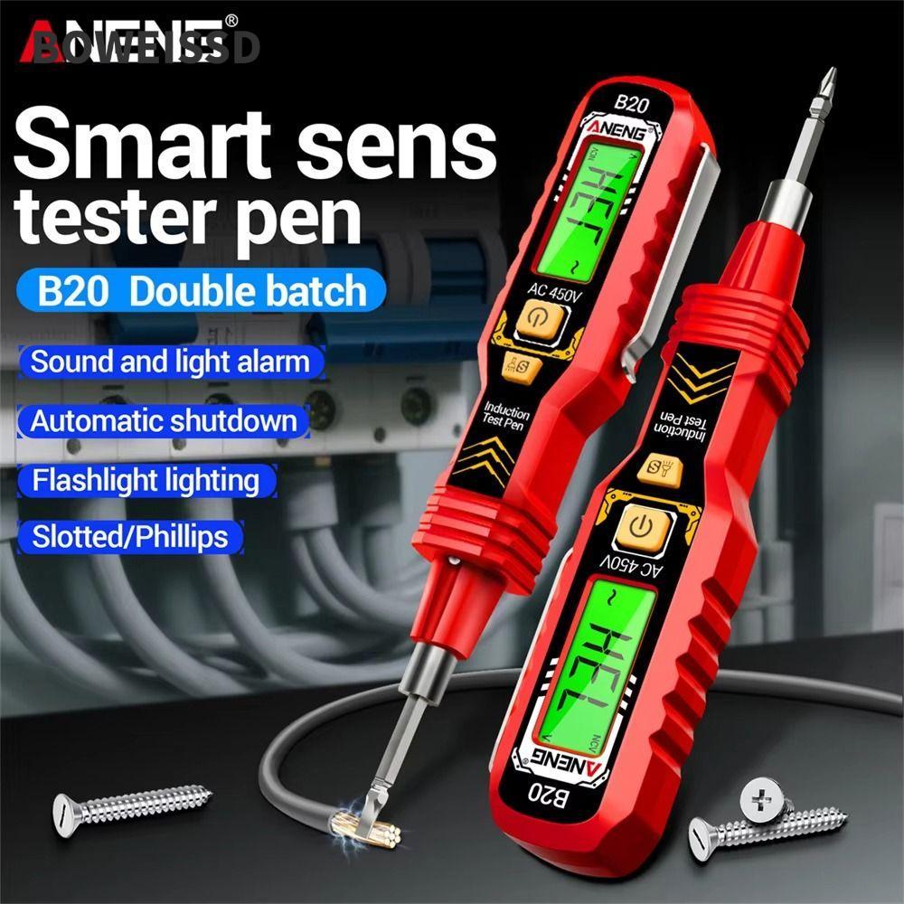 Bút kiểm tra điện áp BOWEISSD, Máy dò điện áp không tiếp xúc hai đầu, Báo động rung chính xác cao AN