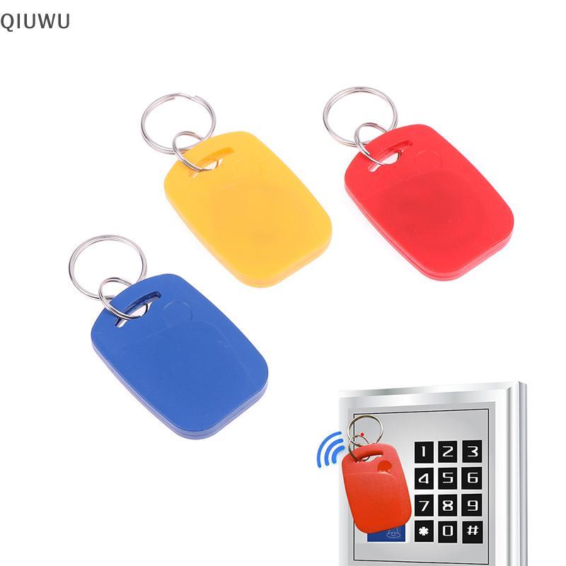 QIUWU IC + ID RFID Dual 125Khz Và 13.56Mhz Keyfobs EM4100 S50 Chip Thẻ Thông Minh Token Key Fob Ring