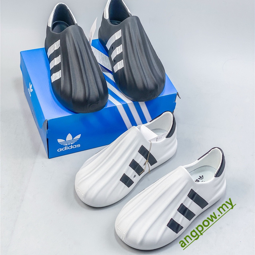 Mới AdiFom Siêu Sao Giày Vịt Chân Hình Unisex Xăng đan Thể Thao Dép Trắng / Đen HQ8750 HQ8742