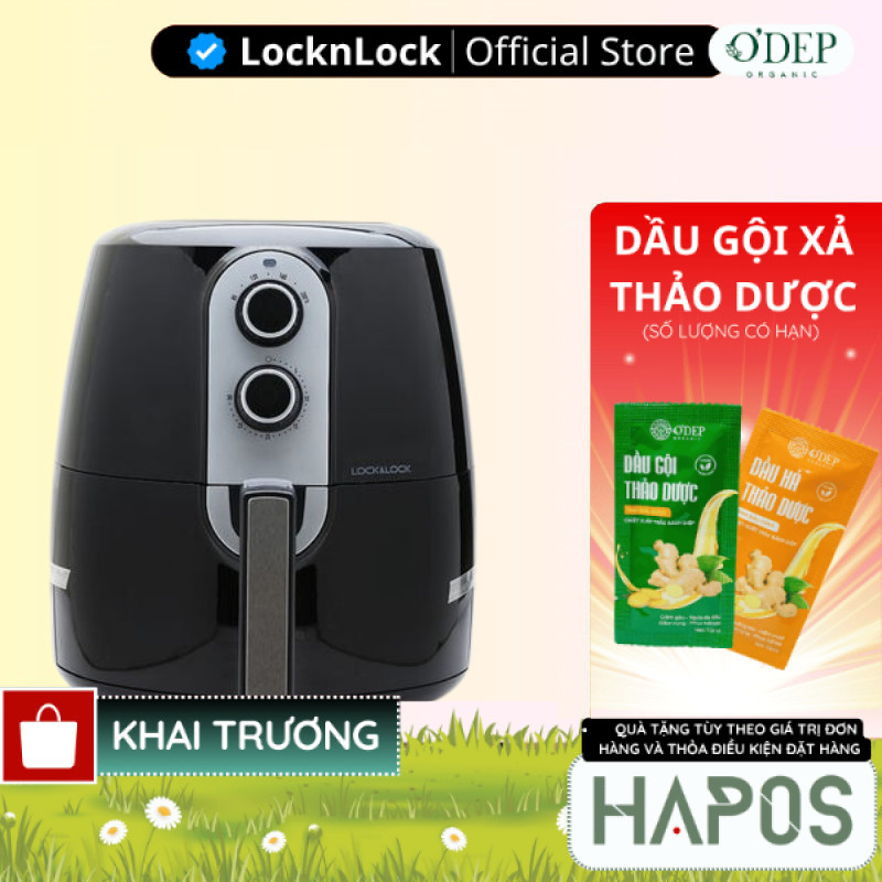 Nồi chiên không dầu 5,2L LocknLock Chính hãng EJF151BLK - HAPOS LBE