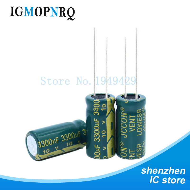 10 Chiếc Higt Chất Lượng 10V3300UF 10 * 20mm 3300UF 10V 10 * 20 Tụ Điện Phân