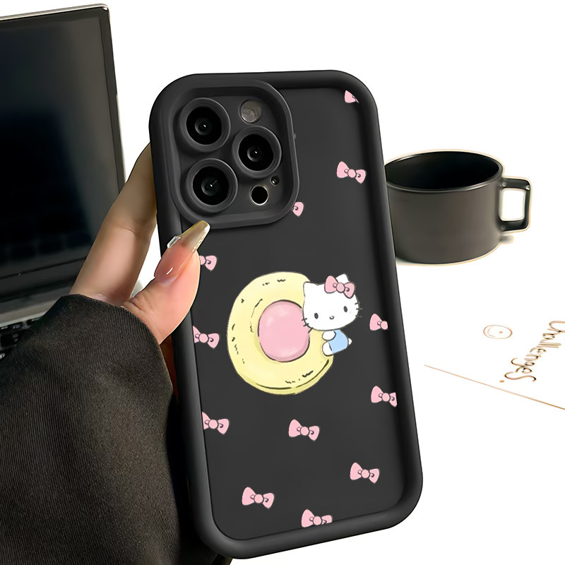 Ốp Lưng cho OPPO A9 2020/A5S/A3S/A3X/A5 pro/A15/A16/A16K/A17 Hello Kitty Bánh Donut TPU Soft Shell c