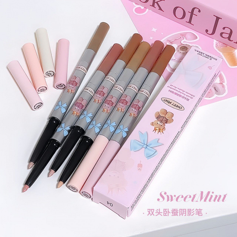 Hai Đầu Nằm Silkworm Shadow Pen Brightening Non-Smudge Mom 's Lying Silkworm One Stroke Lying S