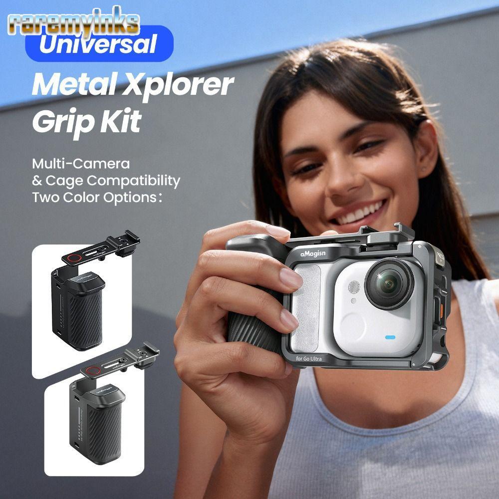 Tay cầm bộ kẹp RAREM Xplorer, Giá đỡ Vlog có thể điều chỉnh bằng hợp kim nhôm, Nút chụp tay cầm máy 