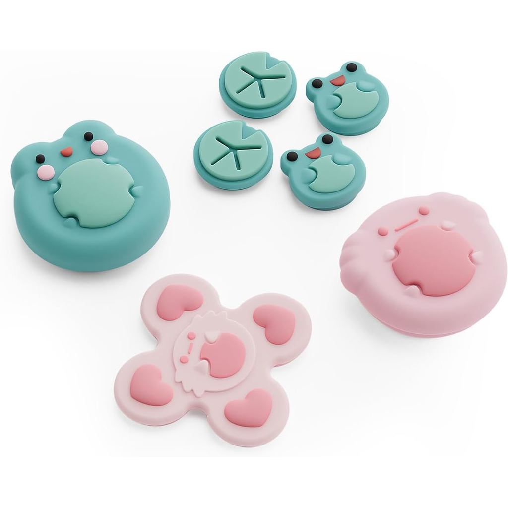 GeekShare Animal Cross D-Pad Nút Caps Thumb Grip Caps Set Tương thích với Switch 2, ABXY Key Buttons