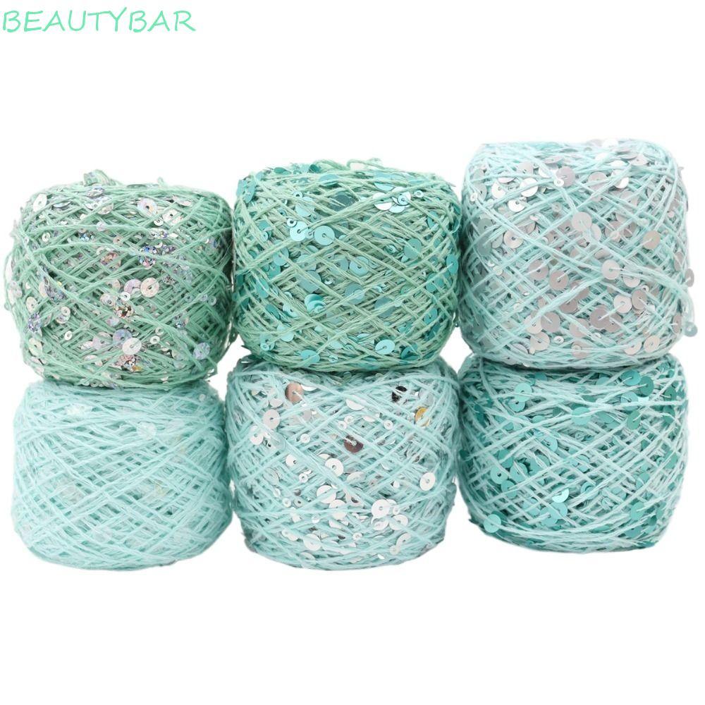 BEAUTYBAR Sợi Sequin Lá Lụa Mềm Đan Len Phụ Kiện May Mặc Khăn Nón Giày May DIY Phụ Kiện May Mặc