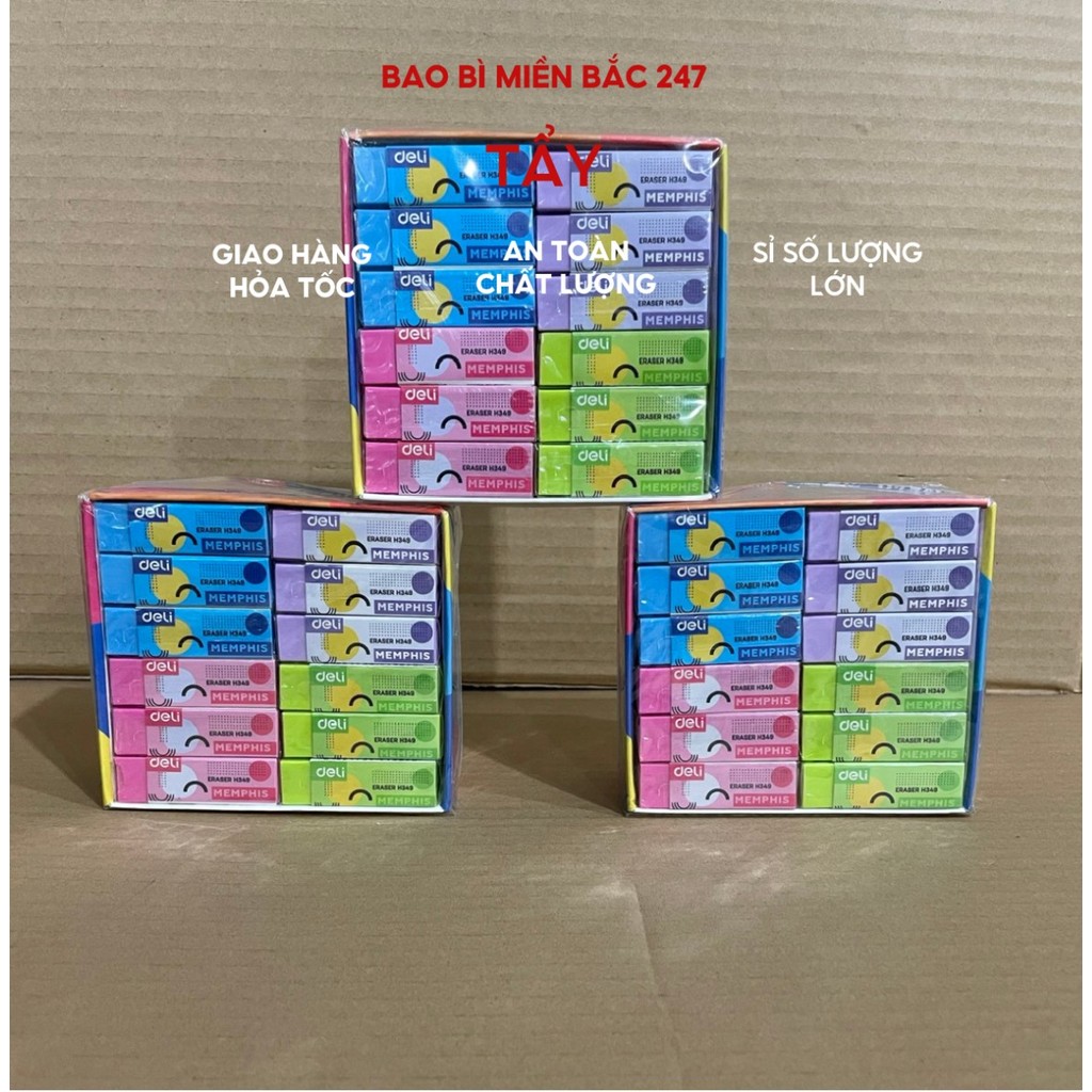 Một cục Gôm Tẩy Chì Deli - Nhiều Màu - Tẩy sạch, ít vụn, không mòn giấy H349