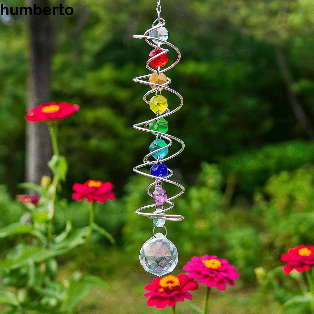 HUMBERTO Sun Catcher Chuông gió, Treo trang trí Crystal Xoay Sun Catcher, Sáng tạo đầy màu sắc 3D Sp