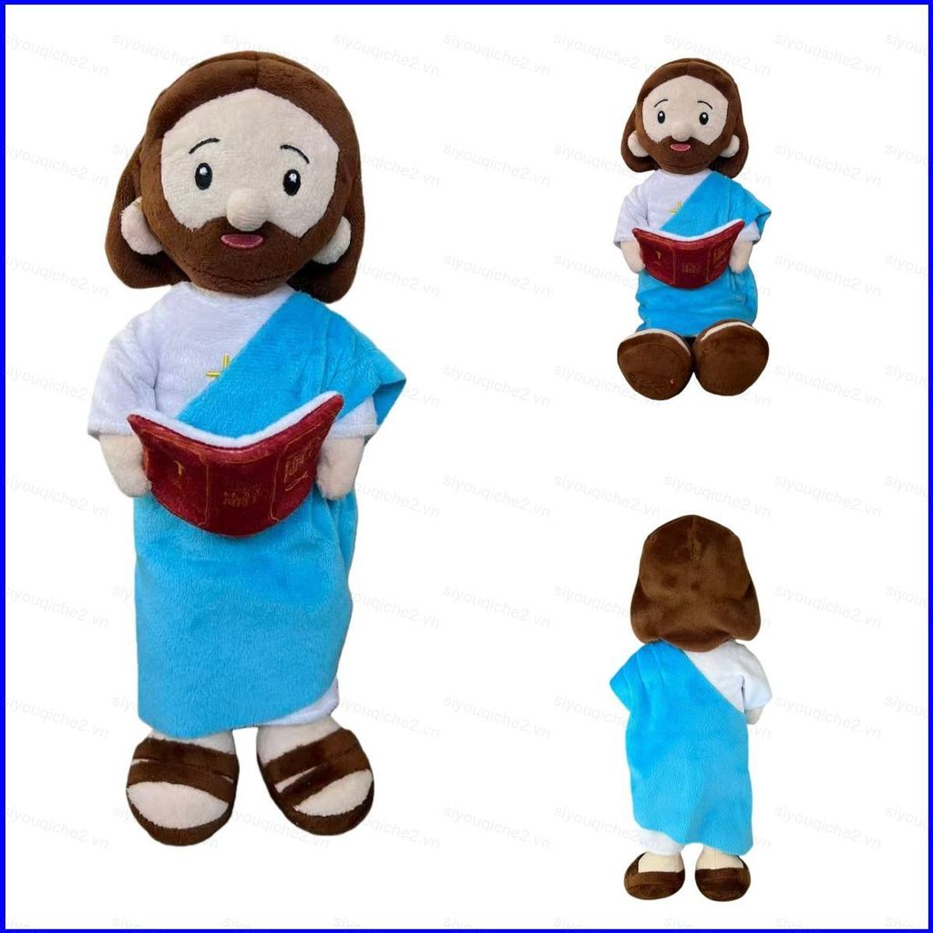 SV Sacred Christian Jesus Plushie Búp bê đồng hành sang trọng mềm mại kèm Kinh thánh VS