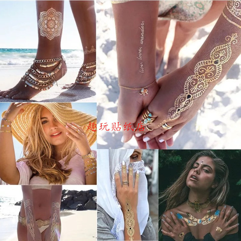 hình xăm 15 ngày full lưng hình xăm 15 ngày Nhãn dán hình xăm ngày lễ nhạc Pop lâu trôi không thấm n