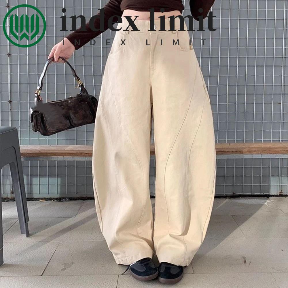 Quần jean denim nữ style Y2K, fit baggy retro cao cấp