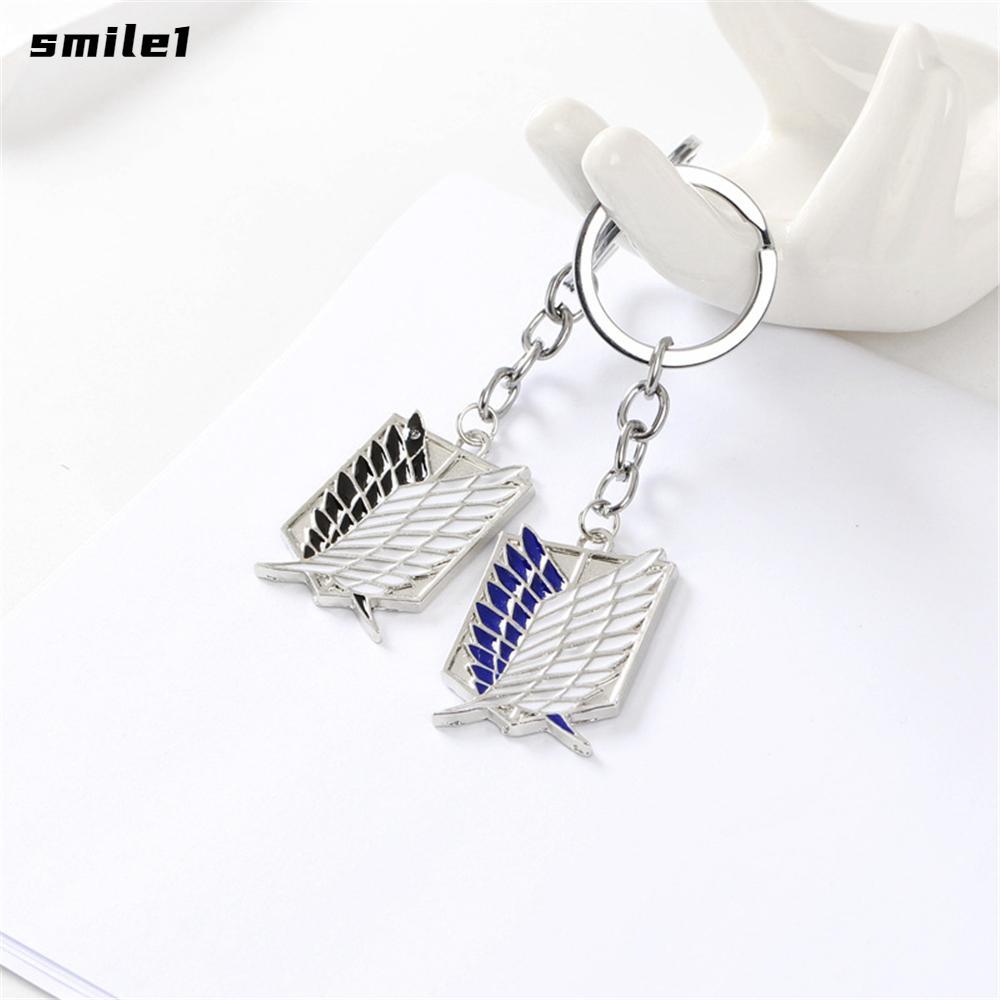 Móc khóa SMILE Eren Anime Mặt dây chuyền Rivaille Wings of Liberty