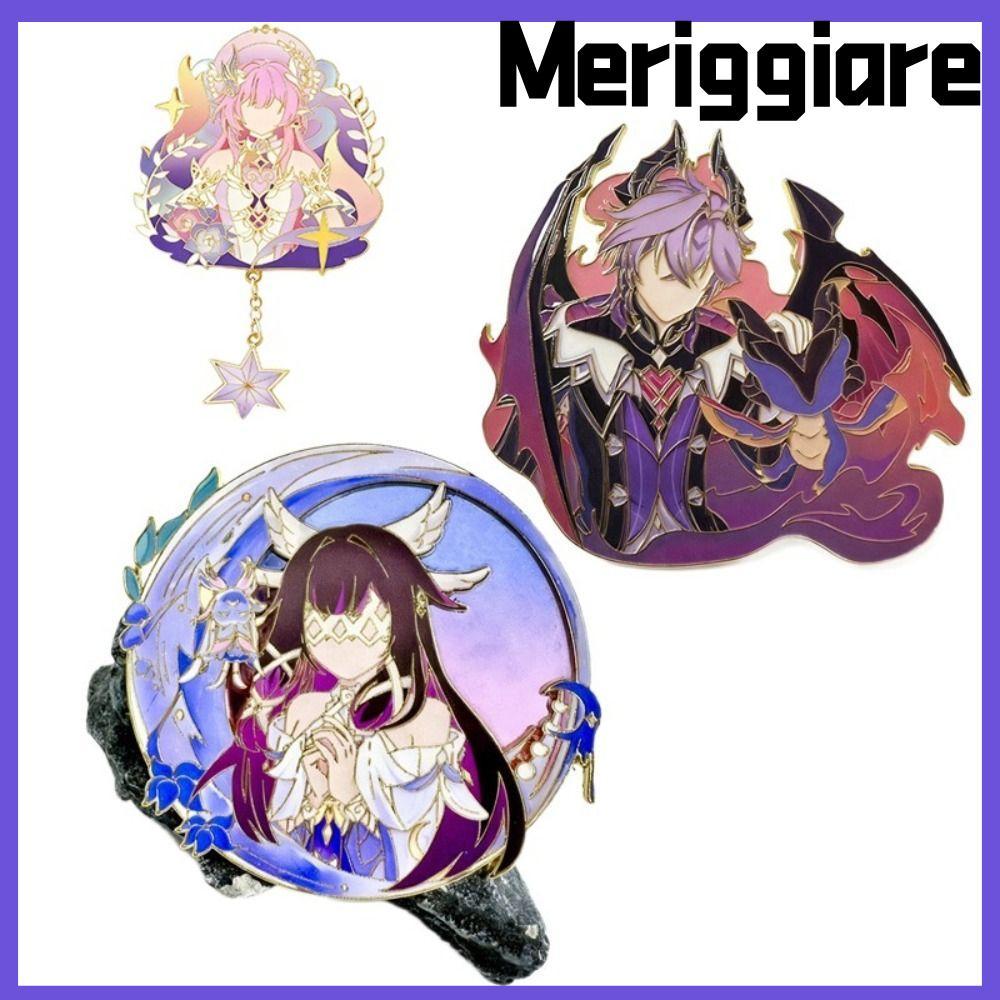 MERIGGIARE Anime Durin Cosplay Huy Hiệu, Game Genshin Impact Metal Columbina Damselette Trang Phục P