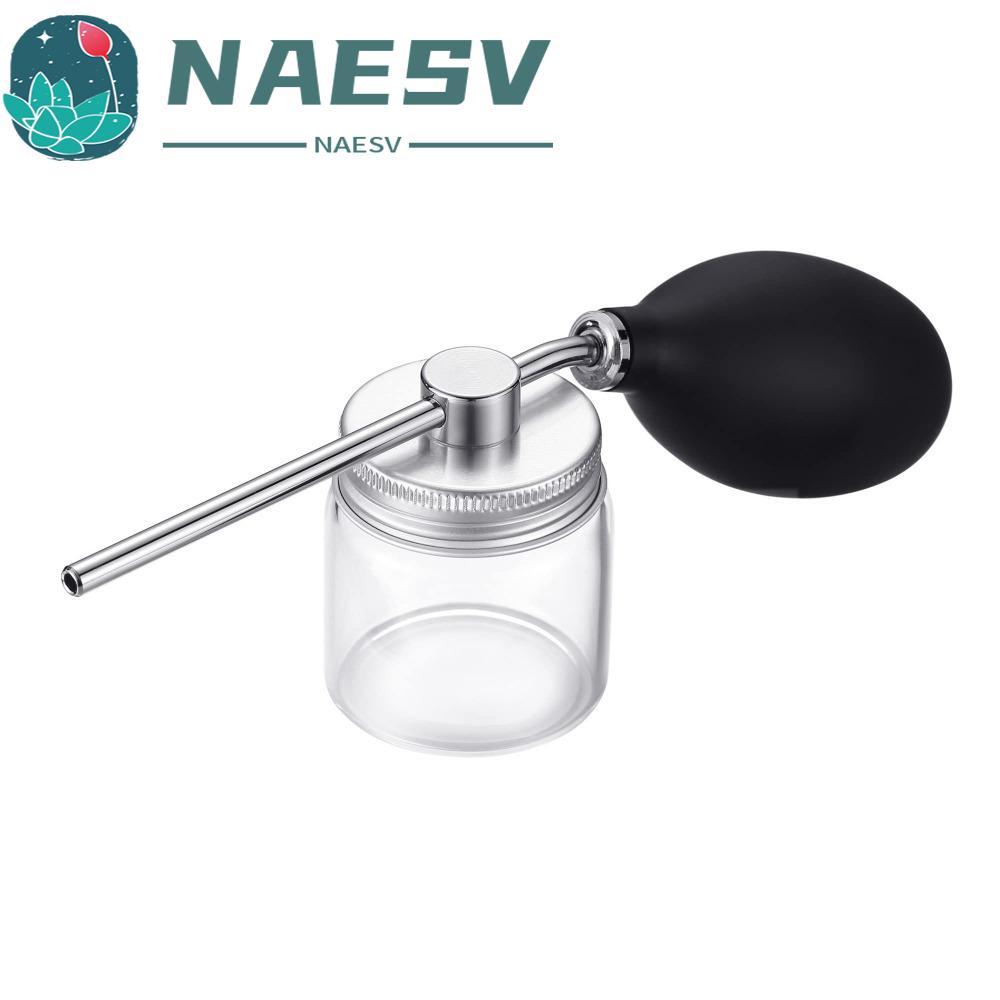 NAESV Hair Salon Powder Spray Bottle, Talc Fiber Hair Building Powder Blower Puffer, Xịt thủy tinh R