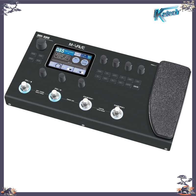 M-VAVE MK-300 Đen Bàn Đạp ĐaFX 120 AmpCab Model BT MIDIOTG Ghi Pin 10H