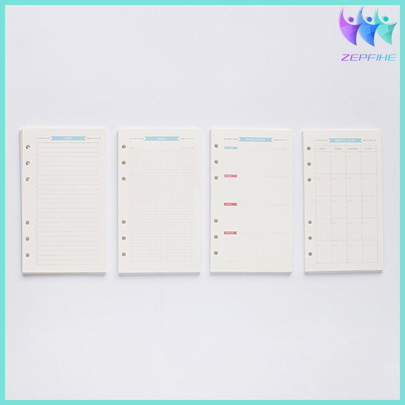 Nio 6 lỗ Loose-leaf Inserts A5 Notebook Refill Papers cho A5 Loose-leaf Panner A5 Personal Binder Jo