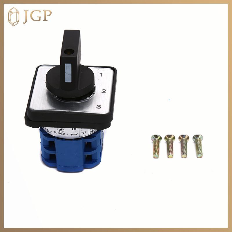 HdmClaire 440V 20A 4-Position 0-1-2-3 Công tắc chuyển đổi chọn quay LW26-20 / 2 VN