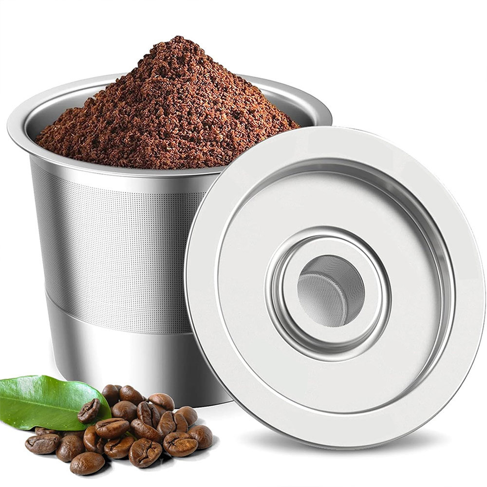 2 Pack Stainless Steel Refillable Reusable Coffee Pod Capsule K-Cup ECO-Flow For Keurig