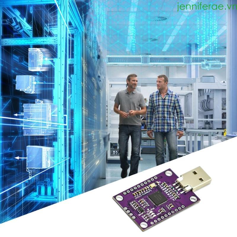 Jenniferae Plugs And Play USB To I2C Bộ chuyển đổi tốc độ UART 12Mbps USB sang UART FIFO SPI I2C Mod