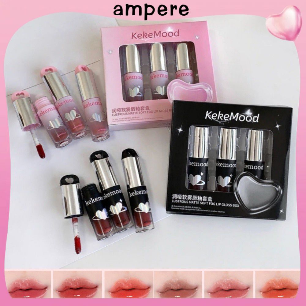 EELHOE 1/3 Chiếc Son Môi Kekemood Tạo Màng Chống Dính Cốc Mỹ Phẩm Dưỡng Ẩm Son Bóng Nước