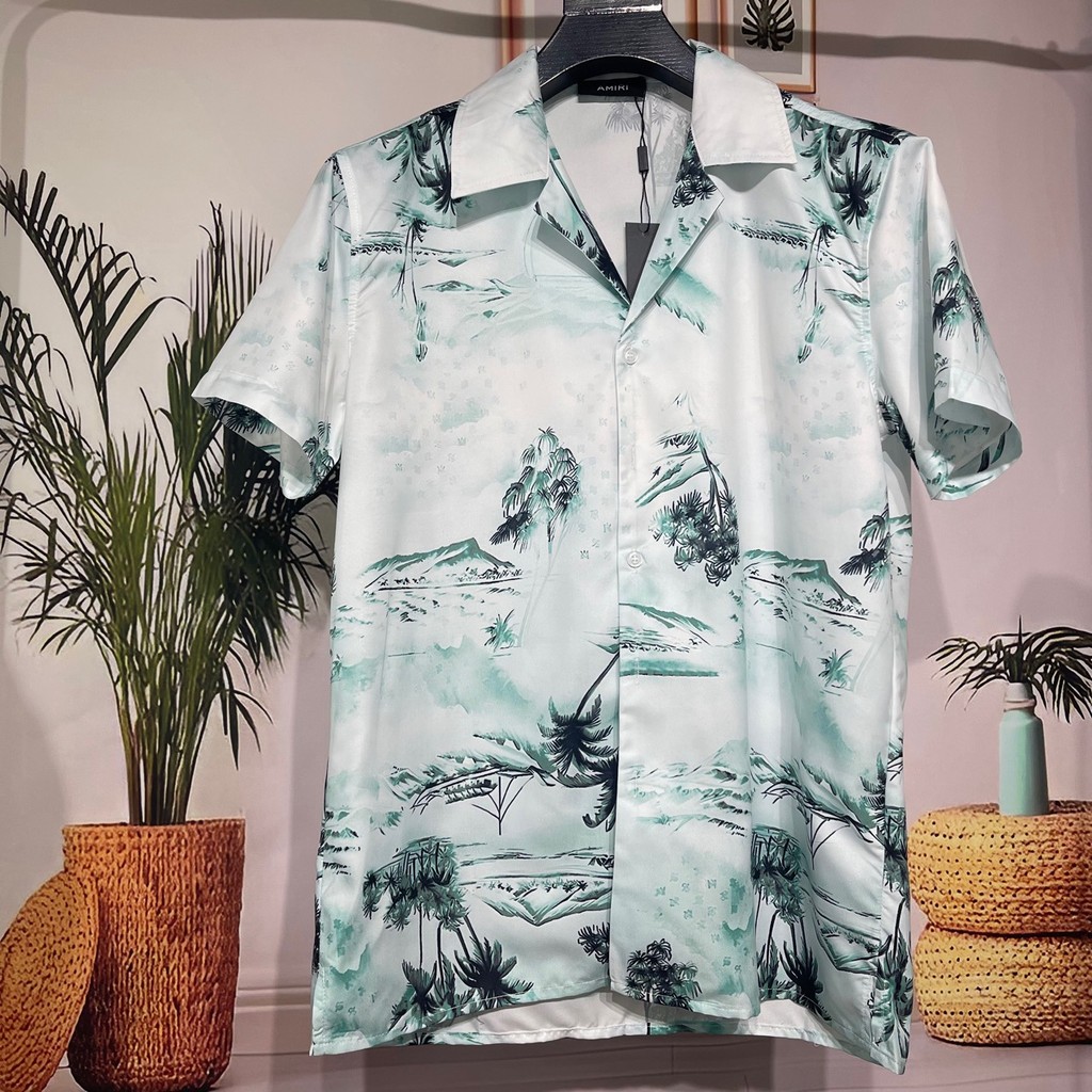 PDAD AMir11 Am Summer Men's Short Sleeve Shirt3d Digital Printed Landscape Hawaiian Shirt Export Rea