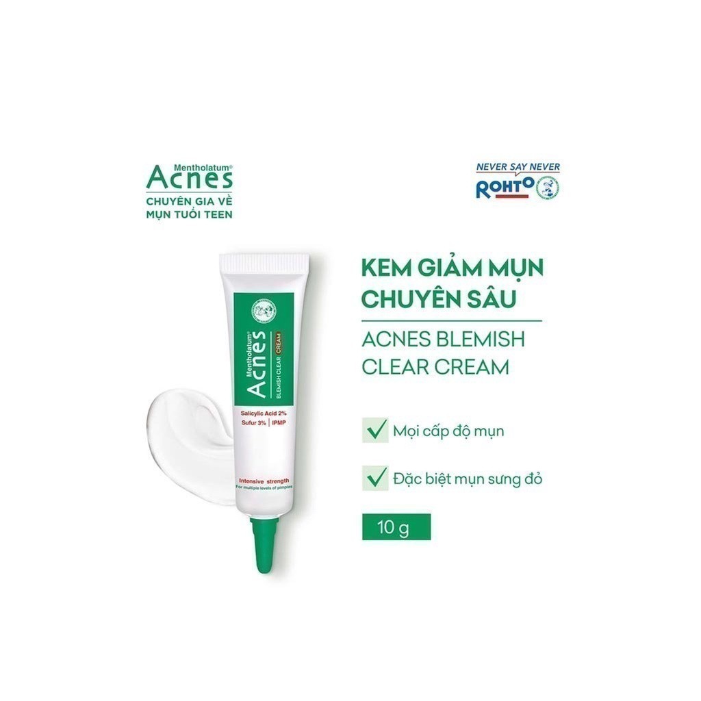Kem Dưỡng Giảm Mụn Chuyên Sâu Acnes Blemish Clear Cream 10gr