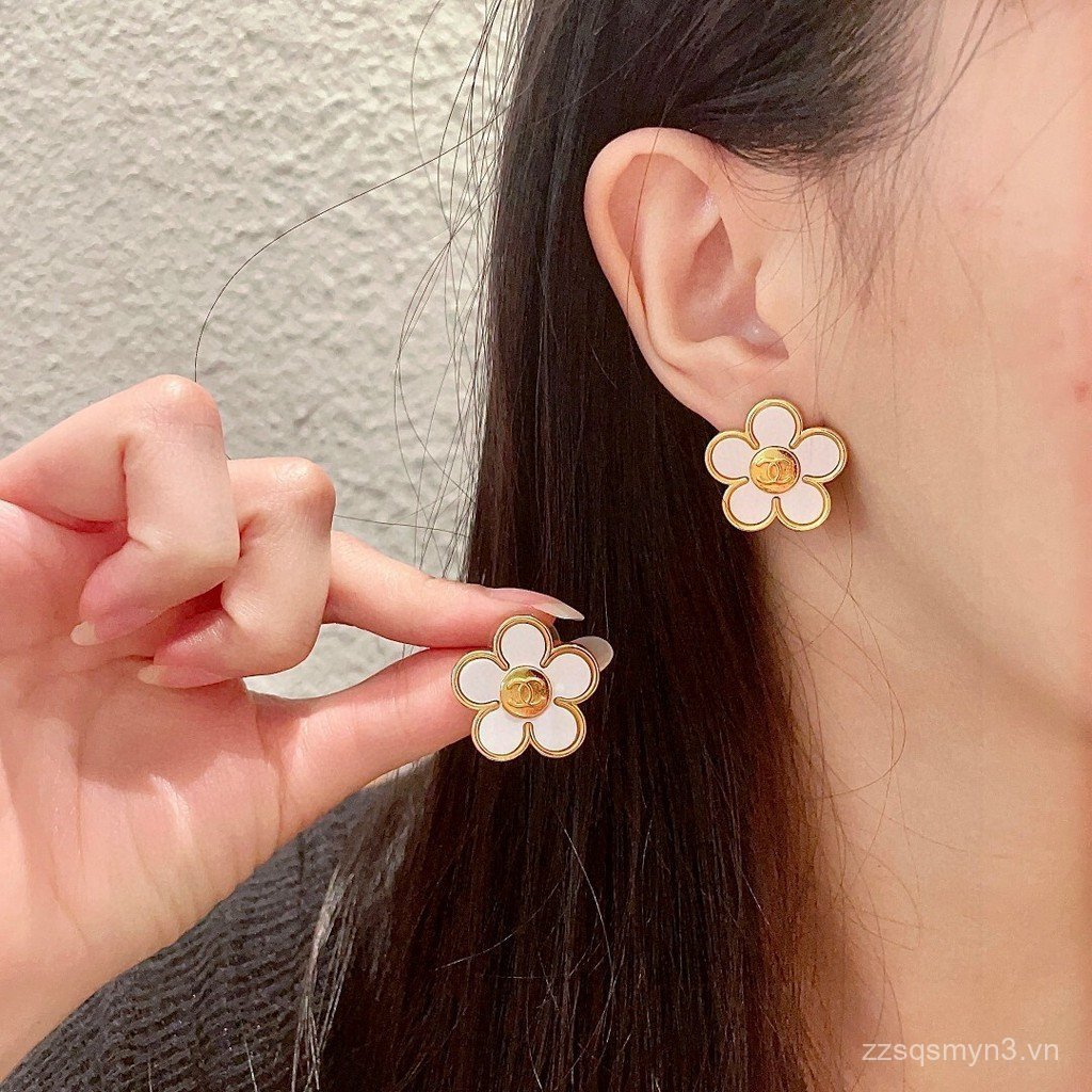 Thời trang lãng mạn cho sinh nhật và Valentine - Bộ bông tai đôi camellia P85 Xiangjia