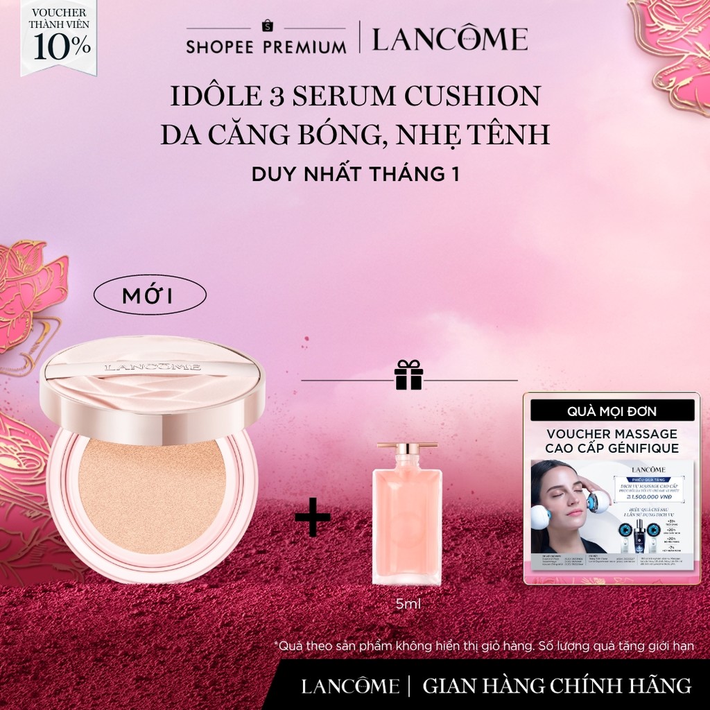 Lancome Idole Cushion Da căng bóng, nhẹ tênh