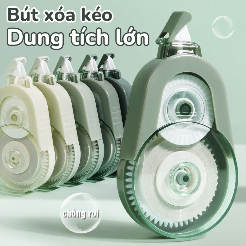 Bút xoá kéo học sinh màu pastel tinh tế, xóa mượt nhẹ tay, xóa sạch đẹp, 5 cuộn xoá dài 100m tiện dù