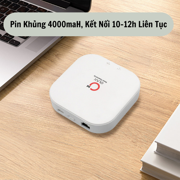 Cục Phát Wifi Từ Sim 4G Di Động Olax MT30 Công Nghệ Wifi 6 Pin Khủng 4000maH, Kết Nối Đa Thiết Bị. O