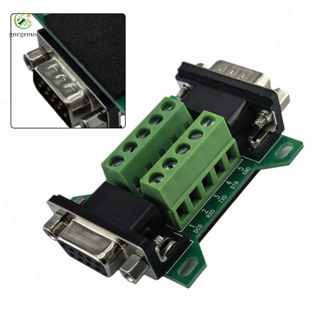 ⭐GROUS⭐DB9 Terminal Adapter Dual-ended Design Quick Field Installation 9-pin Connector