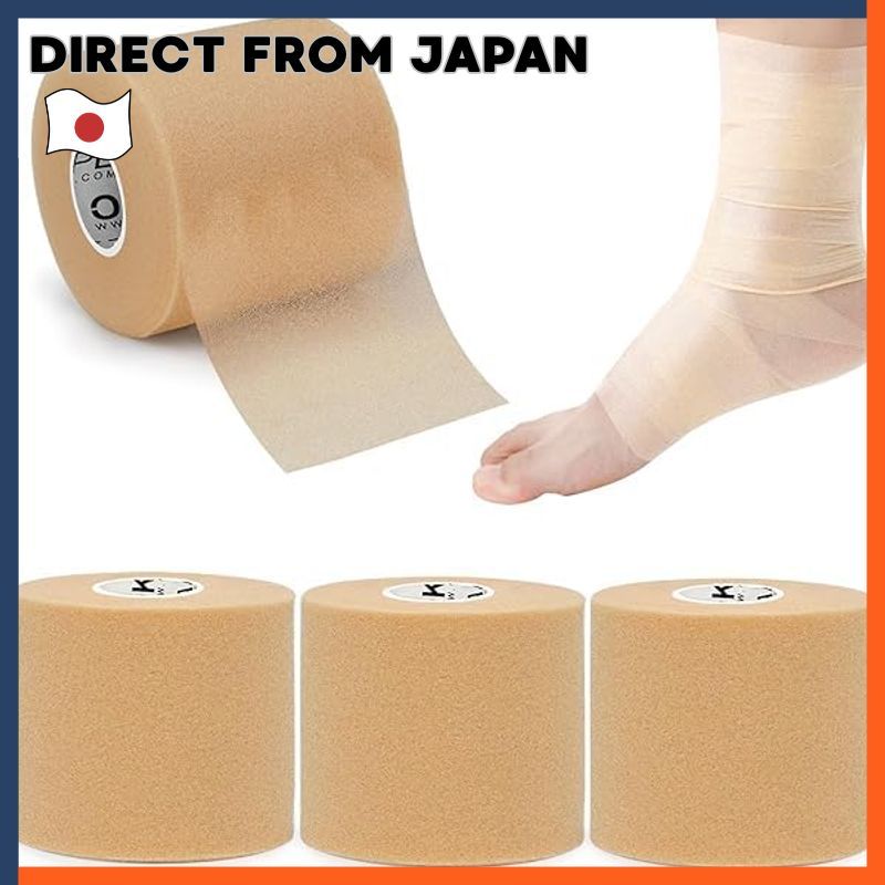 OKTAPE OKTAPE-6214 Underwrap Tape Prewrap Tape (4 rolls) 7cm x 27m per roll For Base Wrapping Sports