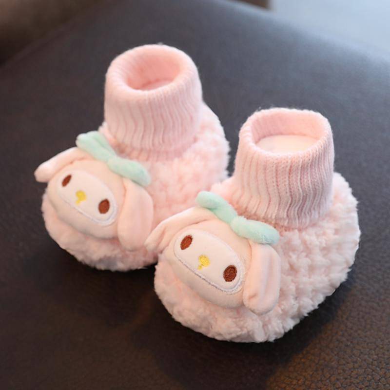 [New] Newborn Autumn and Winter Fleece-Lined Warm Ankle Sock 0-1 Year Old Men's and Women's Baby Car