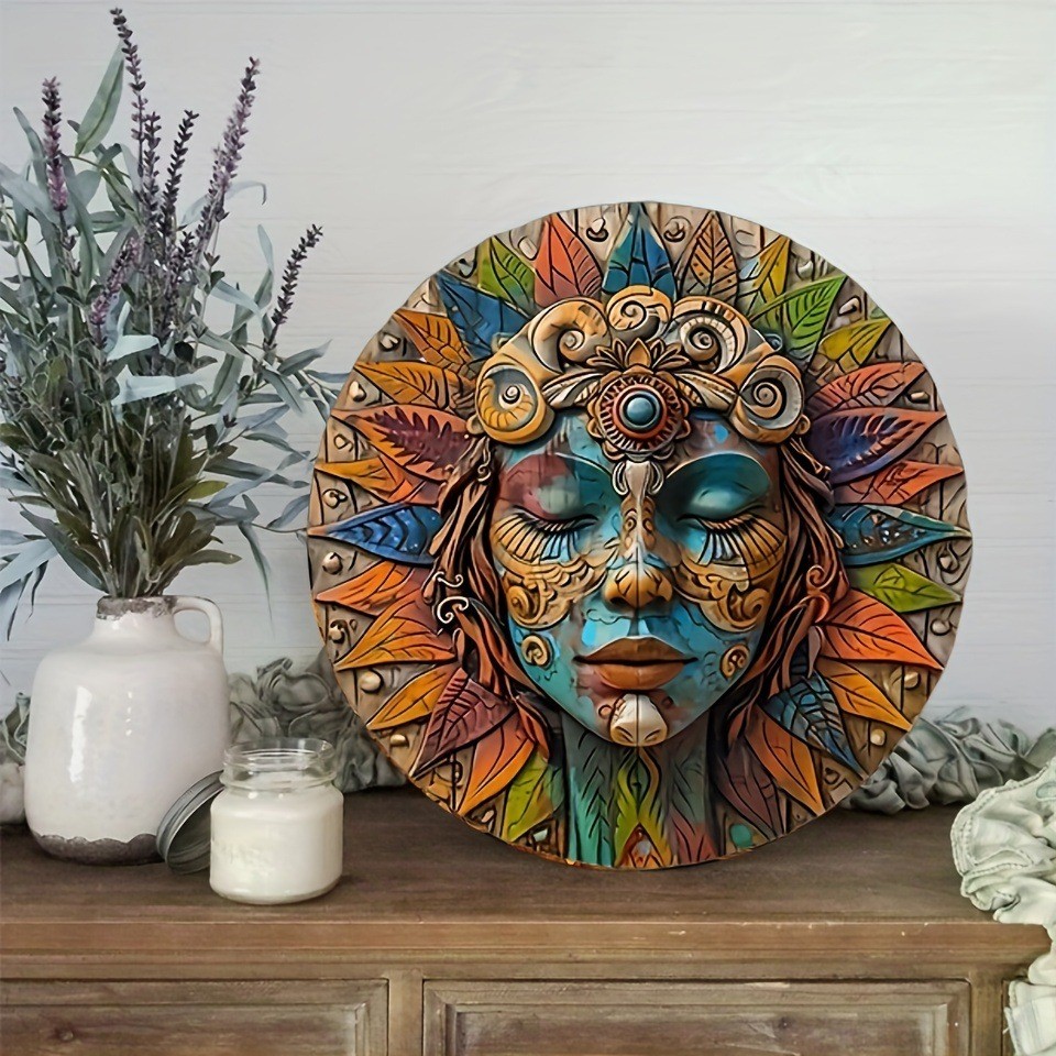 Circular Wooden Wall Art Garden Wall Decor Wall Hanging Boho Decor Witchy Gift 20CM