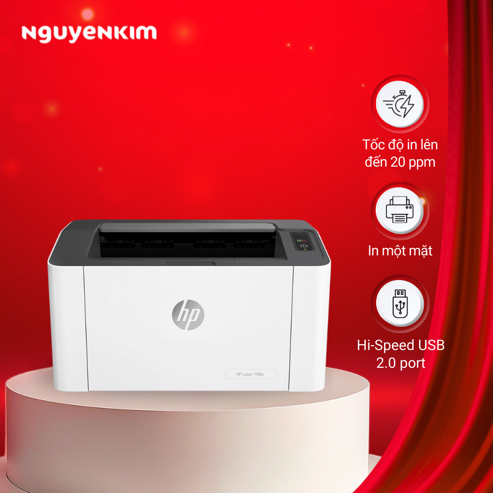 Máy in laser trắng đen đơn năng HP 108a (4ZB79A)