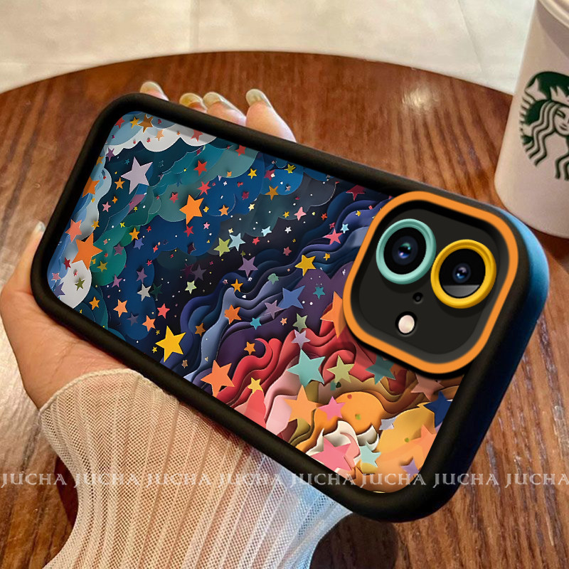 Op lung iPhone 7plus 8plus xr xsmax 11 12 13 14 15 16 17 pro plus promax Ốp lưng có hình sao màu HA0