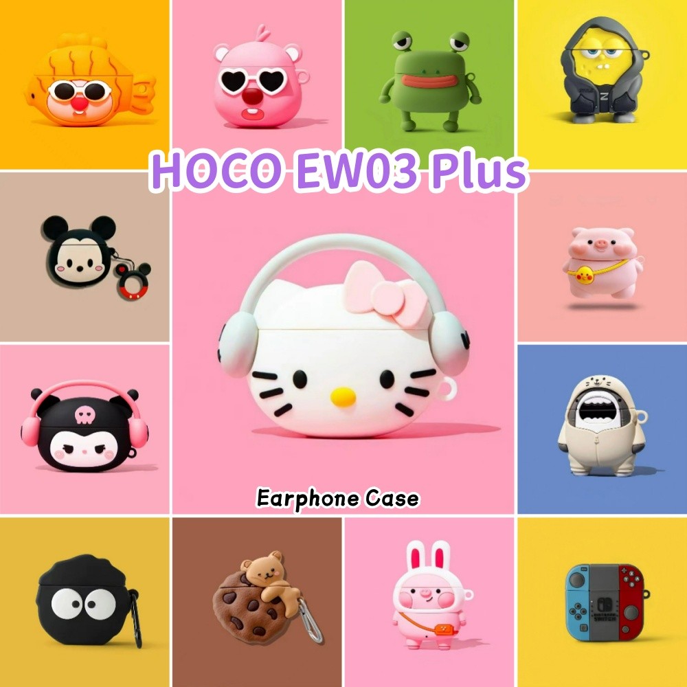[Yoshida] Dành Cho Vỏ HOCO EW03 Plus Vỏ Silicon Mềm Vỏ Tai Nghe Hoạt Hình Đổi Mới Series NO.4