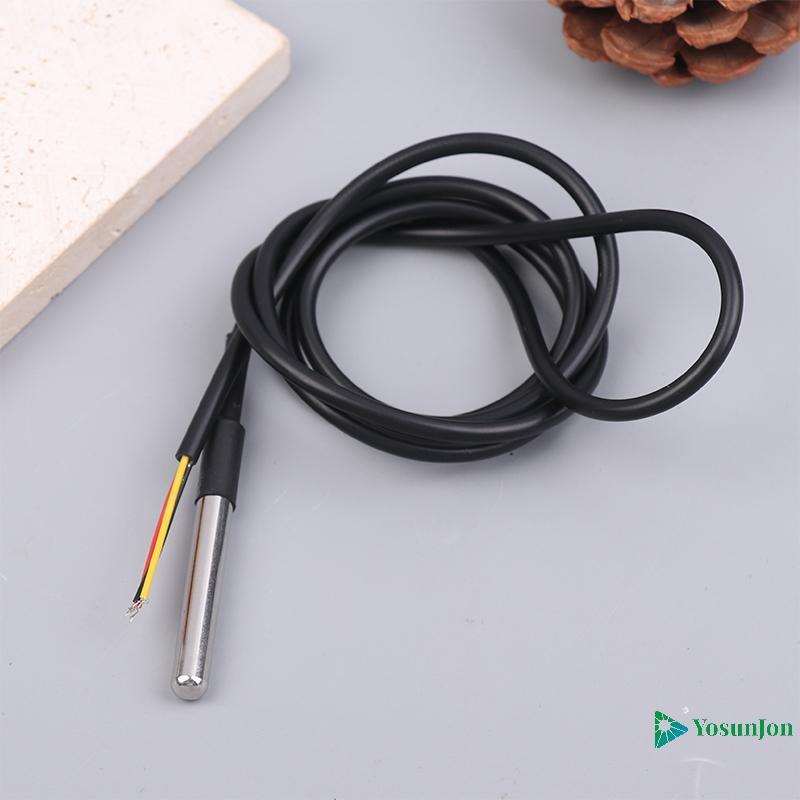YosunJon] DS18b20 Thép không gỉ đóng gói chống nước DS18B20 18B20 Cảm biến nhiệt độ Cáp thăm dò nhiệ