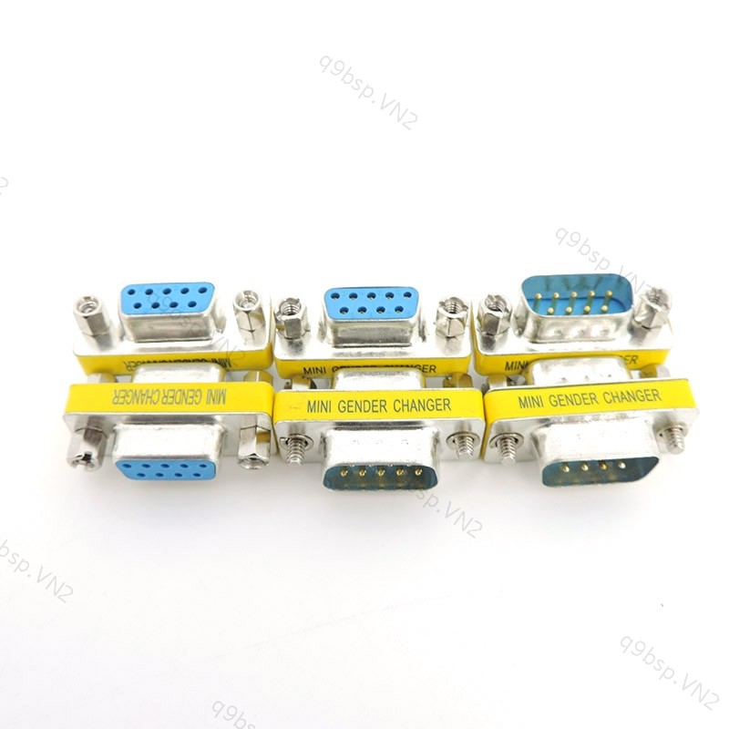 DB9 Mini 9Pin Nam Nữ Chuyển Đổi Giới Tính Adapter RS232 Serial plug Com Connector VN9B2