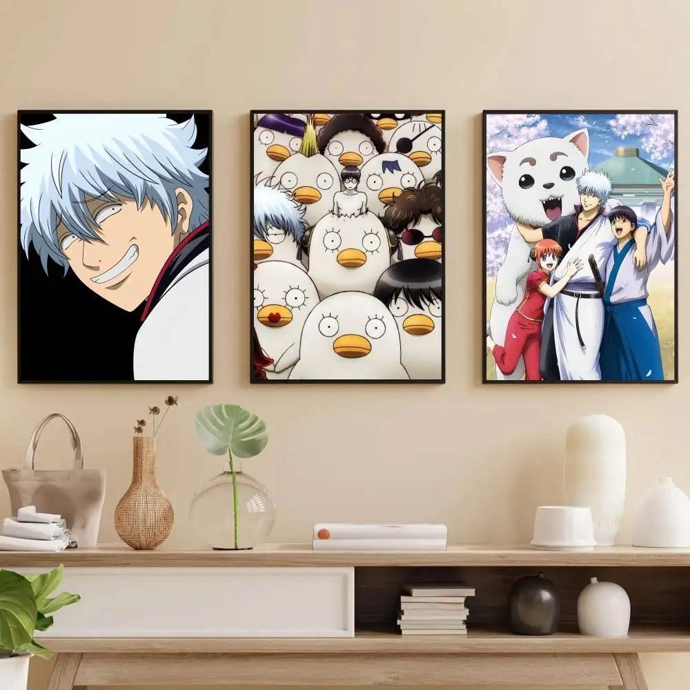 Anime Gintama Poster Tự Dính Chống Thấm Nước Nghệ Thuật Miếng Dán Cho Quán Cà Phê Thanh Trang Trí Ph