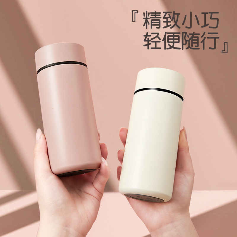 bình nước lock and lock bình nước giữ nhiệt Nhiệt Kế Thông Minh Mini Giữ Nhiệt Cốc Tinh Tế Nhỏ Di Độ