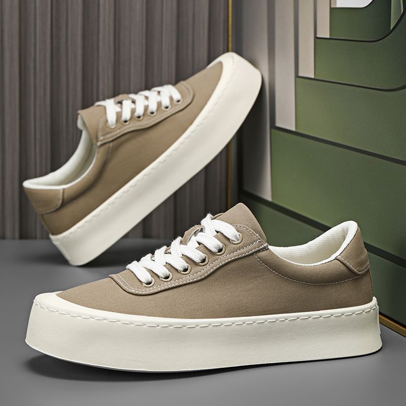 Giày Vải Nam Thấp Giày Thể Thao Thoáng Khí Đế Dày Tăng Cường Hợp Thời Trang Phù Hợp Với Thể Thao Giày Đơn Giản