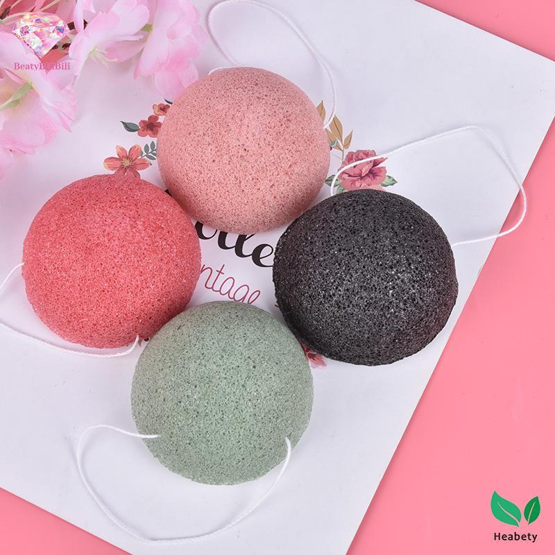 Heabety Konjac Bọt Biển Tự Nhiên Konjac Puff Rửa Mặt Làm Sạch Bọt Biển Trang Điểm Konjac Bọt Biển Mớ