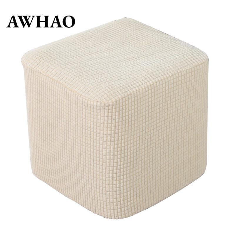 [rmqolo] Ottoman Covers Slipcover Polyester Ottoman Slipcover Hình chữ nhật Ottoman Cover