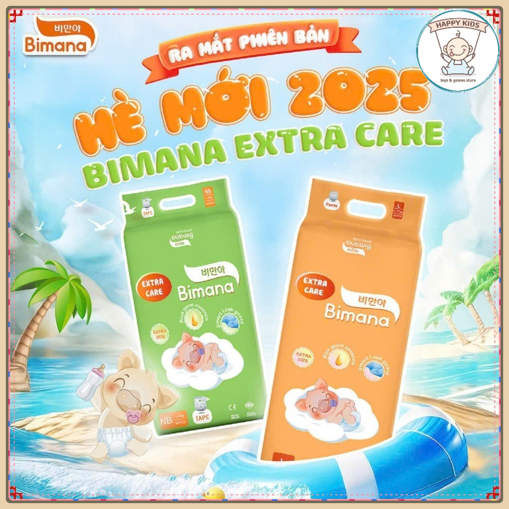 Tã/Bỉm Dán/Quần BIMANA EXTRA CARE Thấm Hút Tốt, Đủ Size Thấm hút tốt