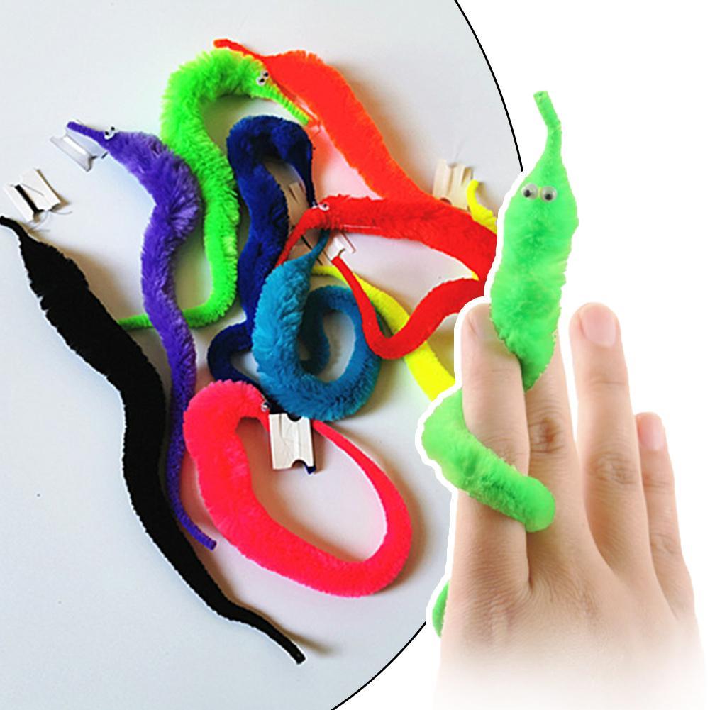 Đồ chơi ngón tay Magic Spinning Fuzzy Worms Magic Twisty Fuzzy Worm Ngón tay Đồ chơi cho trẻ em T9J9