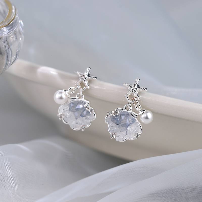 Starfish Shell Stud Earrings Niche Design Earrings Advanced Earrings Starfish Shell Stud Earrings Ni