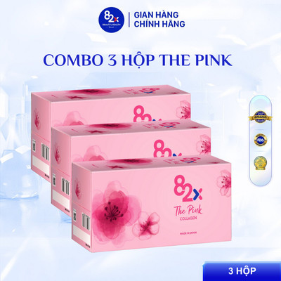 [Combo 3 Hộp] Thực Phẩm Bảo Vệ Sức Khoẻ Collagen 82X The Pink 100mlx10 (10 Lọ/Hộp)