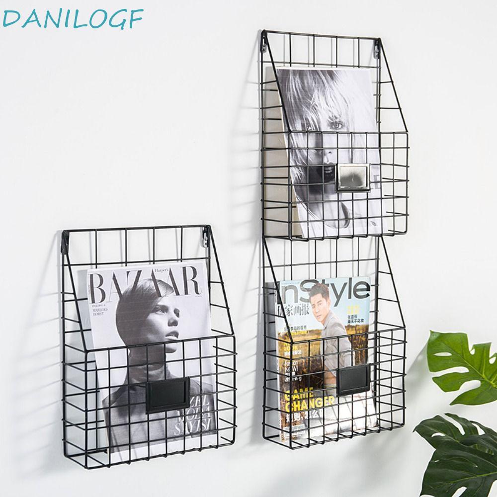 DANILOGF Magazine File Holder, Tay cầm Dễ dàng cài đặt Trình sắp xếp thư, Di động nhẹ treo tường chắ