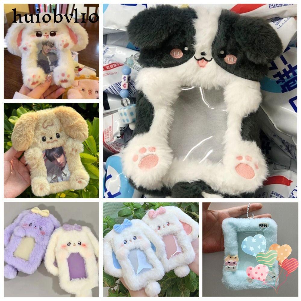 HUIOBVLVN Photocard, Hộp đựng thẻ ảnh đa chức năng cho thỏ / chó / mèo, Thỏ tai to dễ thương / Thẻ s